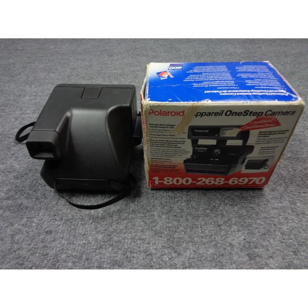 Vintage Polaroid One Step Close Up 600 Film Instant Camera with Strap Box - Picture 4 of 5
